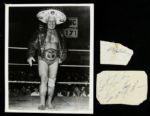1970s Sugar Ray Robinson Classy Freddie Blassie Rocky Johnson Signed Collection - Lot of 3 (JSA)
