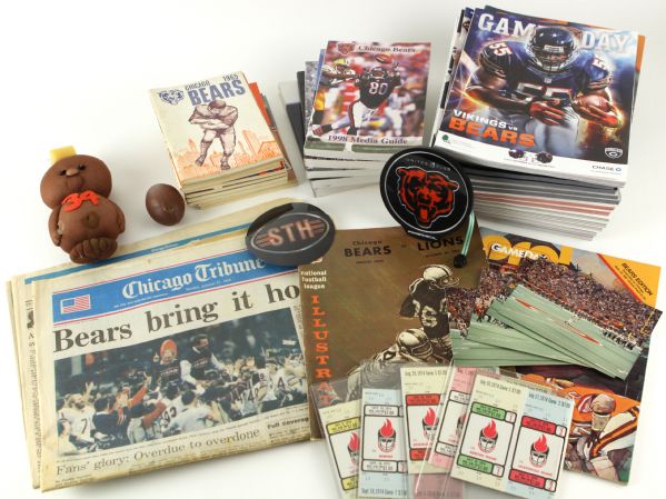1965-2013 Chicago Football Collection Programs Media Guides Ticket Stubs (Lot of 438)