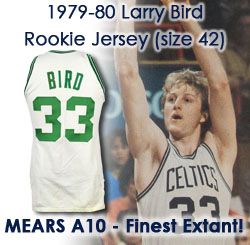 1979-80 True Rookie Larry Bird Boston Celtics Game Worn Home Jersey (MEARS A10) "Most Important Bird Jersey In the Hobby!"