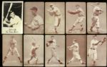 1930's-40's Baseball Exhibit Card Collection - Lot of 33 w/ Ted Williams, Bob Feller & More