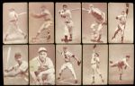 1930s-40s Baseball Exhibit Card Collection - Lot of 33 w/ Ted Williams, Bob Feller & More