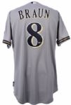 2012 Ryan Braun Milwaukee Brewers Game Worn Road Jersey (MEARS A10 / MLB Hologram)
