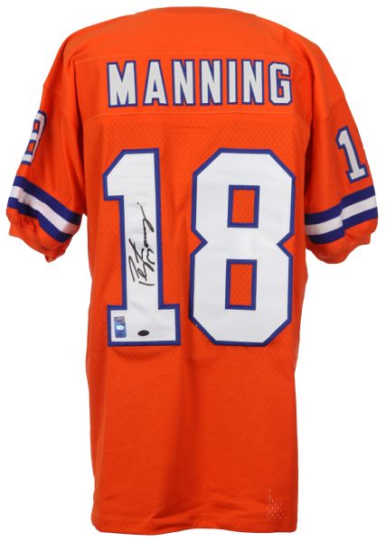 2013 Leaf Peyton Manning Denver Broncos Signed Custom Jersey (Leaf Authentics Certificate)