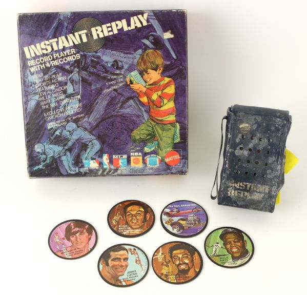 1971 Mattel Instant Replay Record Player w/ Original Box and 6 Records