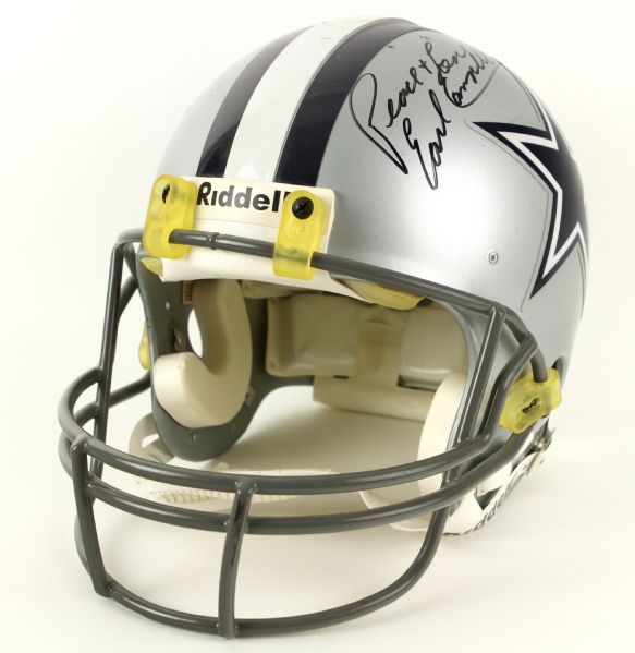 1980s circa Earl Campbell Dallas Cowboys Signed Full Size Riddell Helmet (JSA)