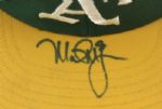 1990 (August 15) Mark McGwire Oakland Athletics Signed Cap (JSA) w/ Ticket Stub McGwire Hits 10th Inning Walk Off Grand Slam