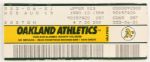 1990 (August 15) Mark McGwire Oakland Athletics Signed Cap (JSA) w/ Ticket Stub McGwire Hits 10th Inning Walk Off Grand Slam