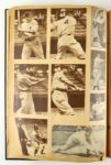 1930's Baseball Scrapbook w/ 88 Pages of Newspaper Photos Including Gehrig, DiMaggio & More