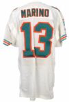 1994 (October 16) Dan Marino Miami Dolphins Game Worn Home Jersey - Worn October 16th, 1994 vs. Raiders (MEARS A10 / Marino LOA/MeiGray LOA)