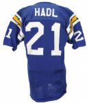 1970-72 circa John Hadl San Diego Chargers Game Worn Home Jersey (MEARS A10)