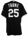 2007 Jim Thome Chicago White Sox Signed Game Worn Alternate Home Uniform (MEARS A10/JSA) 500 HR Season