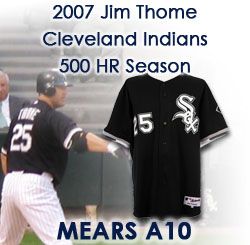 2007 Jim Thome Chicago White Sox Signed Game Worn Alternate Home Uniform (MEARS A10/JSA) 500 HR Season