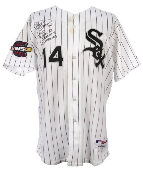 Lot Detail - 2005 Paul Konerko Chicago White Sox Signed World Series Home  Jersey (MEARS Auction LOA / JSA)