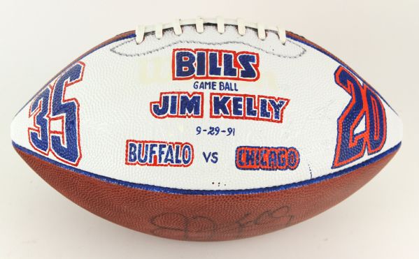 1991 (September 29) Jim Kelly Buffalo Bills Signed Game Ball (MEARS LOA/JSA)