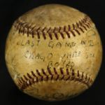 1955 Chicago White Sox Boston Red Sox Signed Game Used Baseball w/ 11 Signatures Including Walt Dropo (JSA/MEARS LOA)