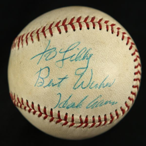 1975-76 Hank Aaron Milwaukee Brewers Signed Baseball (JSA)  