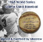 1965 Harmon Killebrew Minnesota Twins Signed Inscribed Game Used World Series OAL Cronin Baseball Metropolitan Stadium (JSA/MEARS LOA)