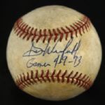 1993 Dave Winfield Minnesota Twins Signed Game Used OAL Brown Baseball (JSA/MEARS LOA) Batted 3-4, HR