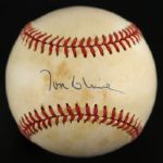 1989-94 Tom Glavine Atlanta Braves Signed ONL White Baseball (JSA)