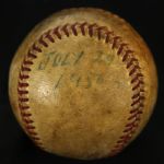 1950 Del Ennis Philadelphia Phillies Signed Game Used ONL Frick Baseball (MEARS LOA/JSA)