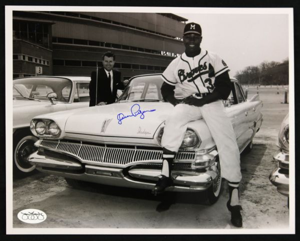 1957-60 Juan Pizarro Milwaukee Braves Signed 8" x 10" B/W Photo (JSA Hologram)