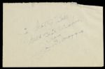 1950s circa Joe DiMaggio New York Yankees Signed 3 1/2" x 5 1/4" Cut (JSA) 