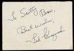 1950s circa Ted Kluszewski Cincinnati Reds Signed 3" x 4 1/4" Cut (JSA)