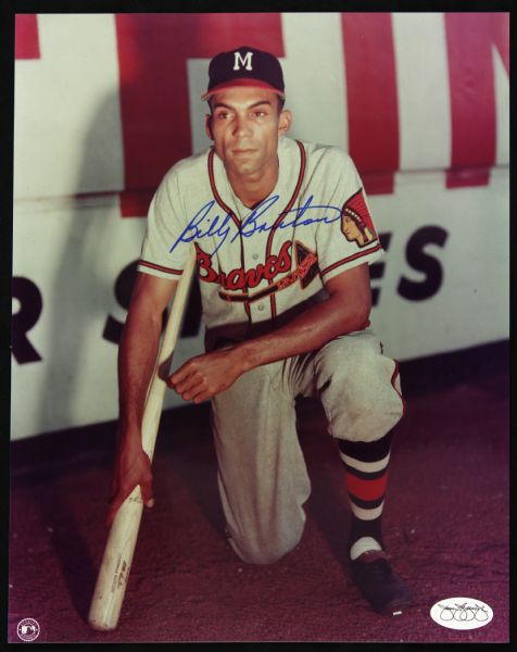 1953-60 Bill Bruton Milwaukee Braves Signed 8" x 10" Photo (JSA Hologram)