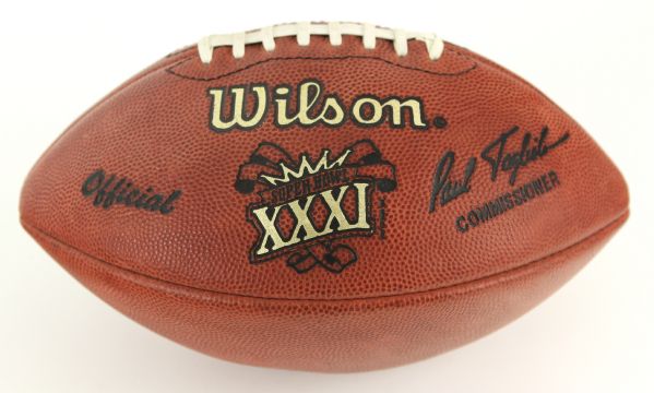 1997 Green Bay Packers New England Patriots Super Bowl XXXI Wilson Game Ball (MEARS LOA)