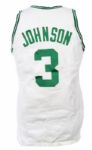 1987-88 Dennis Johnson Boston Celtics Game Worn Home Jersey (MEARS A10)