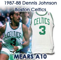 1987-88 Dennis Johnson Boston Celtics Game Worn Home Jersey (MEARS A10)