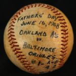 1968 Oakland As Baltimore Orioles Oakland Coliseum Game Used OAL Cronin Baseball (MEARS LOA)