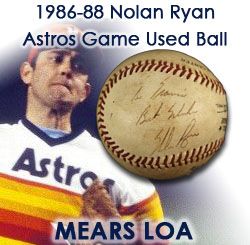 1986-88 Nolan Ryan Houston Astros Astrodome Signed ONL Giamatti Game Used Baseball (MEARS LOA/JSA)
