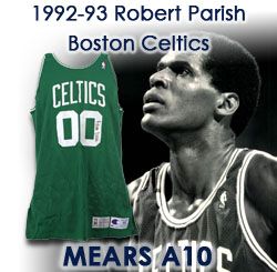 1992-93 Robert Parish Boston Celtics Signed Game Worn Road Jersey (MEARS A10 / JSA)
