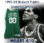 1992-93 Robert Parish Boston Celtics Signed Game Worn Road Jersey (MEARS A10 / JSA)