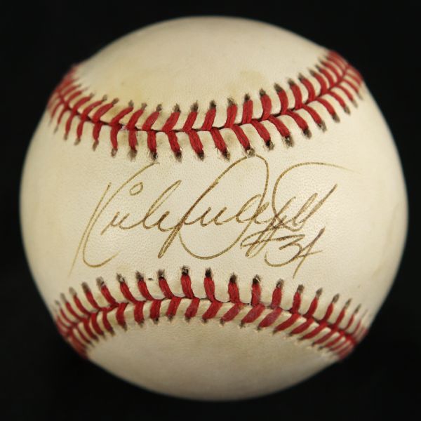 1995 Kirby Puckett Minnesota Twins Signed OAL Game Used Baseball (JSA/MEARS LOA)