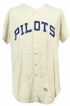 1969 Seattle Pilots Spring Training Clinton Pilots Game Worn Home Jersey (MEARS LOA)