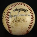 1989 San Diego Padres Signed Baseball Game Used Jack Murphy Stadium w/ 5 Signatures (JSA/MEARS LOA)