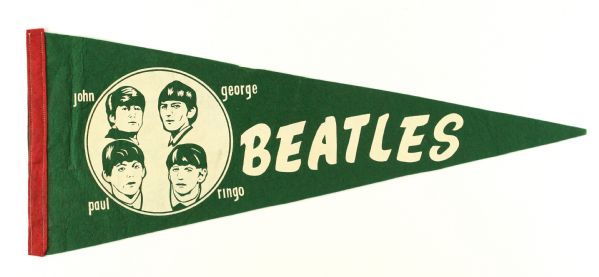 1960s Beatles Full Size 28" Pennant 