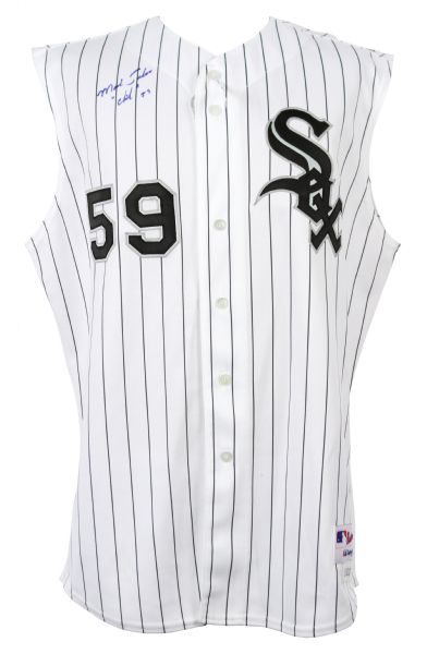 2007 Mark Salas Chicago White Sox Signed Game Worn Home Jersey Vest (MEARS LOA/JSA)