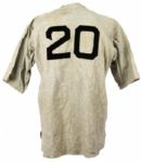 1936-42 Northeastern Game Worn Flannel Baseball Jersey (MEARS LOA)