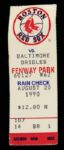 1990 Cal Ripken Jr.Baltimore Orioles Boston Red Sox Game Used OAL Baseball (MEARS LOA)