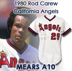 1980 Rod Carew California Angles Signed Game Worn Home Jersey (MEARS A10 /JSA Full Letter)