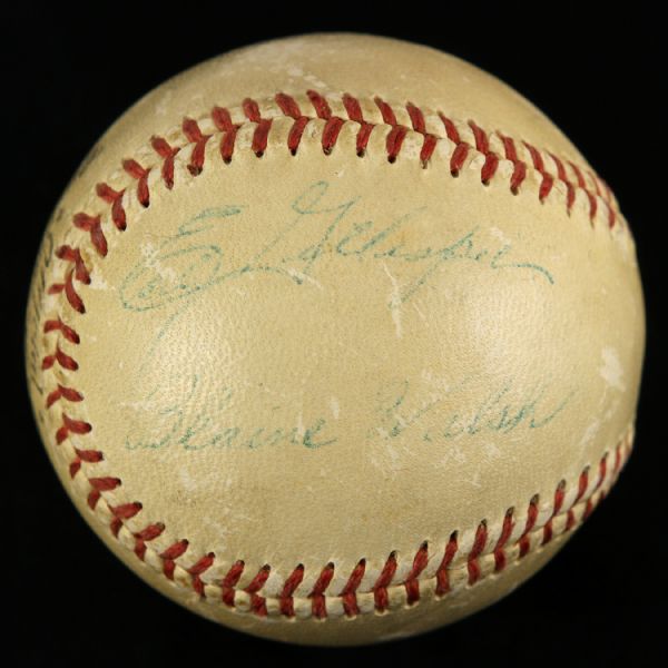 1956 Earl Gillespie Blaine Walsh Milwaukee Braves Signed Game Used ONL Giles Baseball (MEARS LOA/JSA)