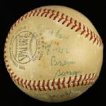 1956 Earl Gillespie Blaine Walsh Milwaukee Braves Signed Game Used ONL Giles Baseball (MEARS LOA/JSA)