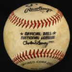1981 (August 30) San Francisco Giants Pittsburgh Pirates Candlestick Park Game Used ONL Feeney Baseball (MEARS LOA)