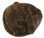 1929 St. Casimirs Parochial League Champions 10 x 12 Framed Team Photo & Period Catcher's Mitt - Lot of 2