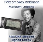 1992 Smokey Robinson Signed Check (PSA/DNA Slabbed)