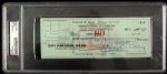 1968 Bill Bixby The Incredible Hulk Signed Check (PSA/DNA Slabbed)