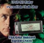 1968 Bill Bixby "The Incredible Hulk" Signed Check (PSA/DNA Slabbed)